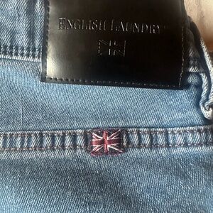 English Laundry Blue Denim Jeans with Union Jack Detail